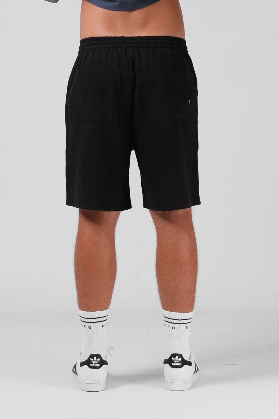 RPM LINEN SHORT - BLACK - WILDROSE