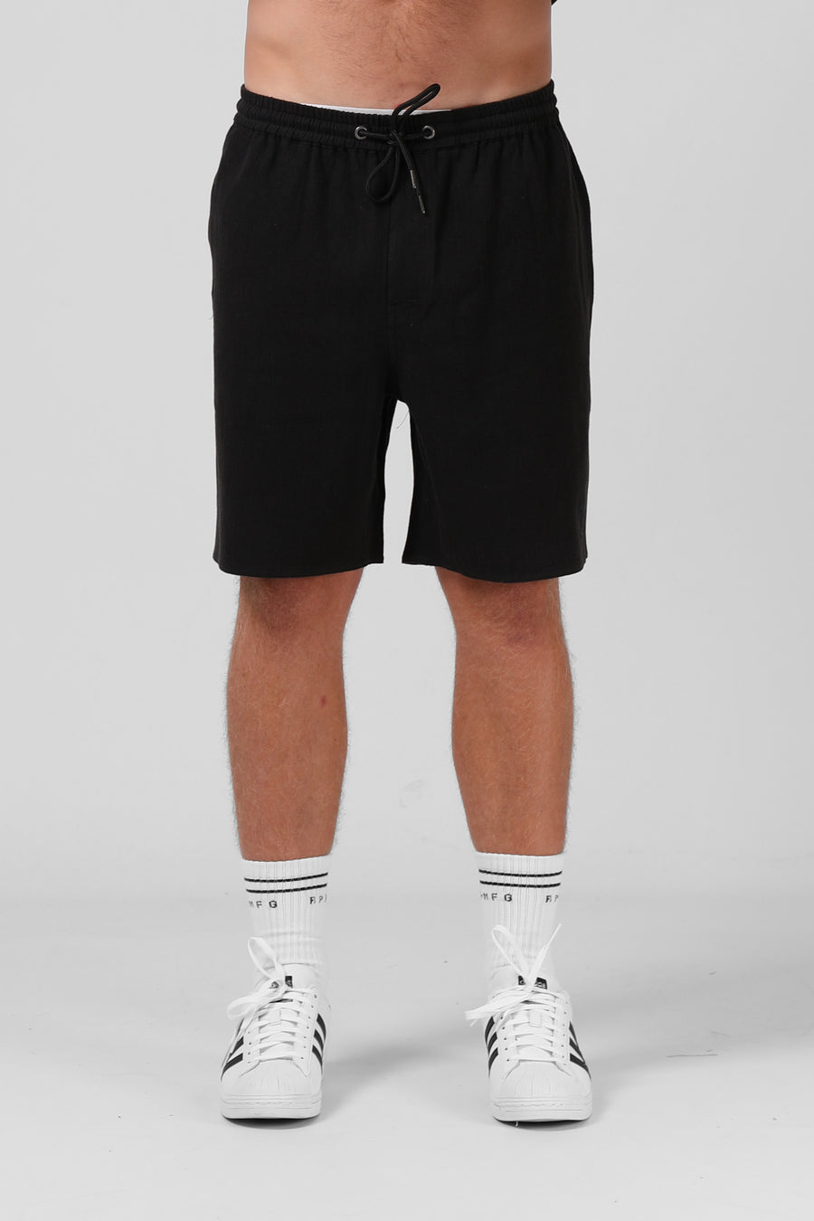 RPM LINEN SHORT - BLACK - WILDROSE