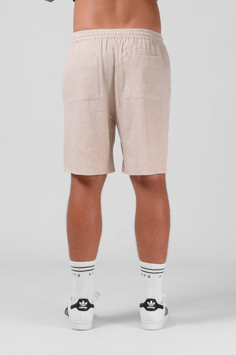 RPM LINEN SHORT - NATURAL MARL - WILDROSE