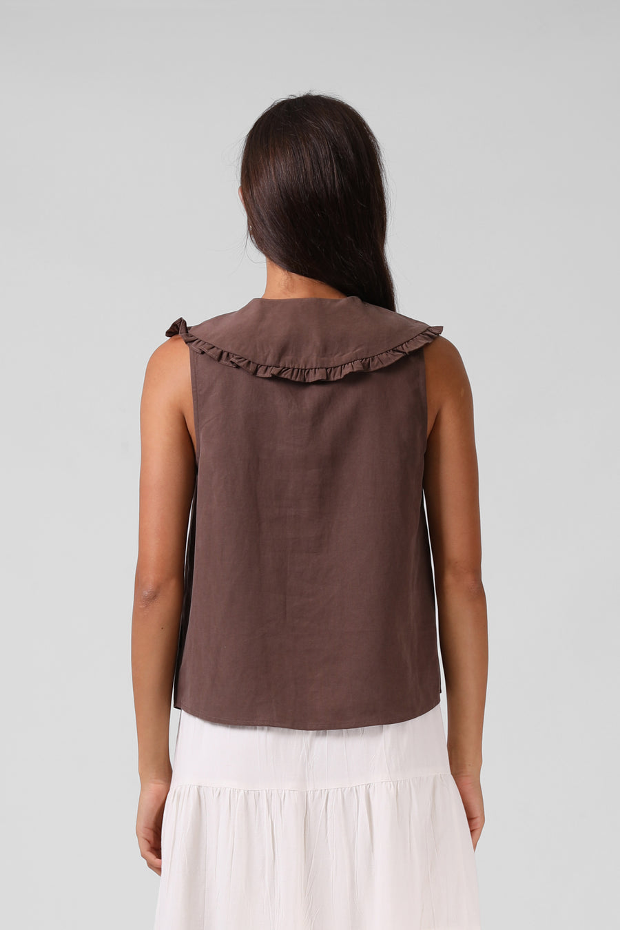 RPM ADDISON BLOUSE - CHOCOLATE - WILDROSE