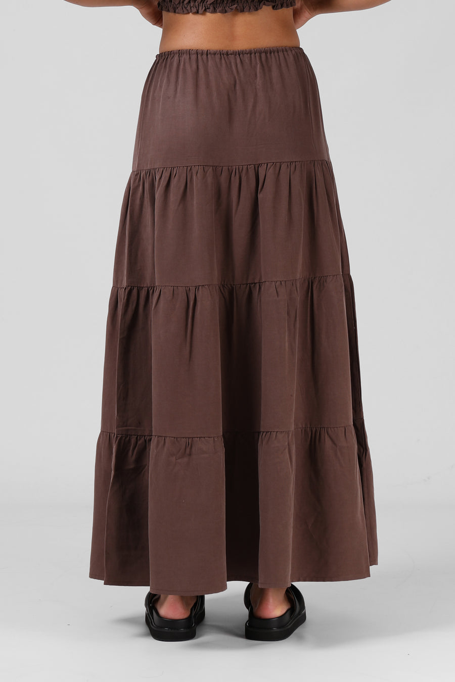 RPM RUBY MAXI SKIRT - CHOCOLATE - WILDROSE