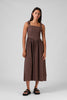 RPM SOFIA MIDI DRESS - CHOCOLATE - WILDROSE