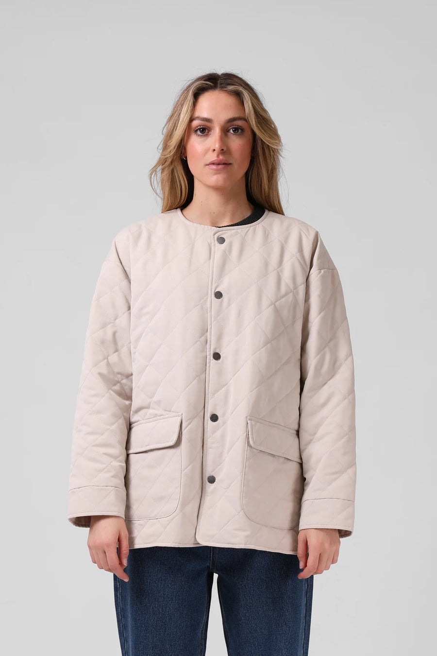 RPM W. QUILTED JACKET - OAT - WILDROSE