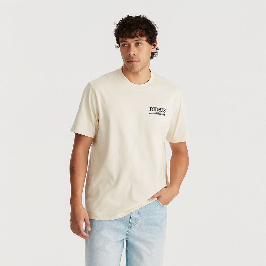 RIDERS BY LEE QUALITY TEE - BONE WHITE