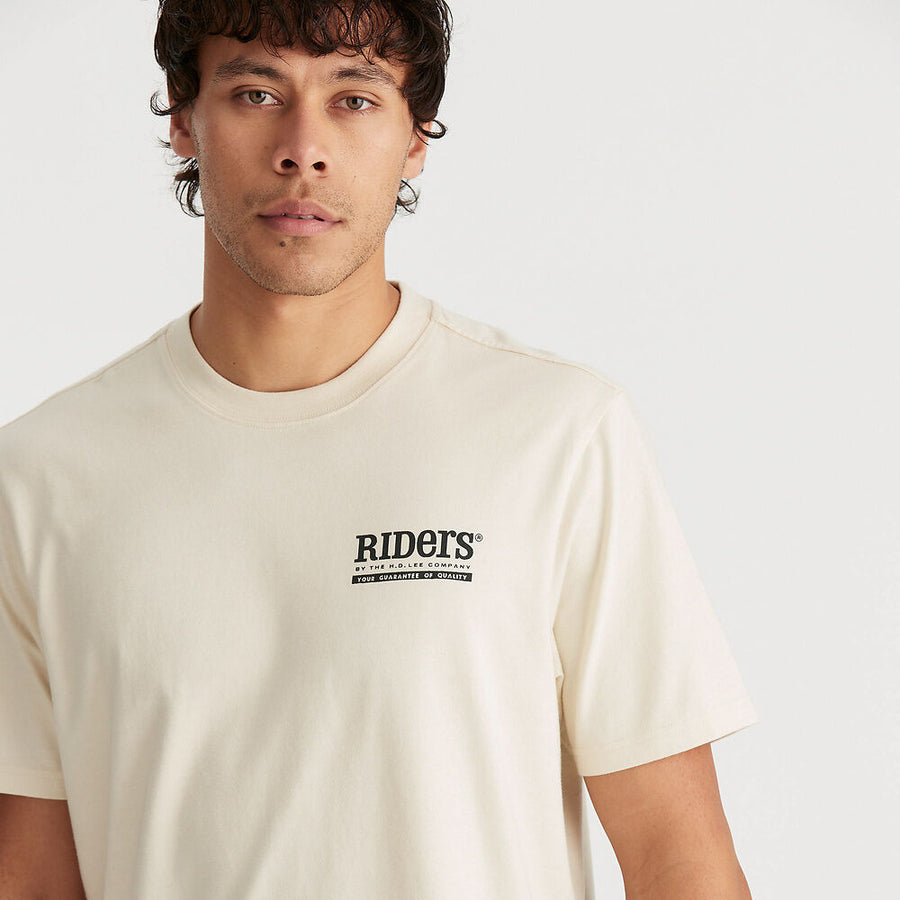 RIDERS BY LEE QUALITY TEE - BONE WHITE