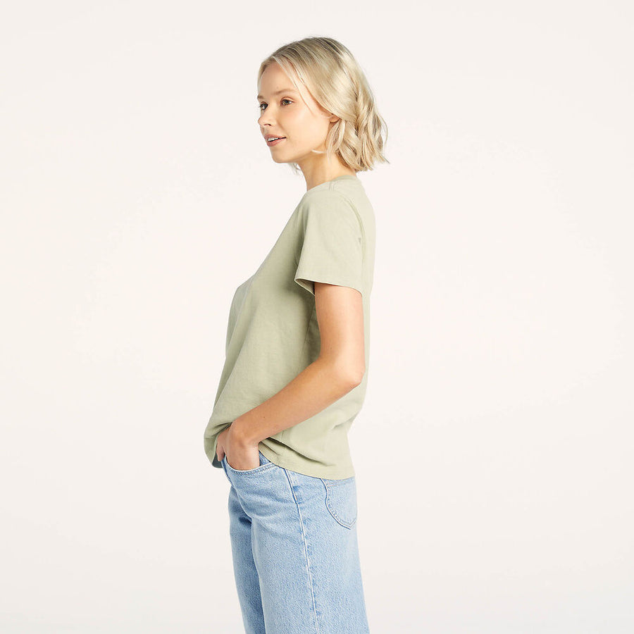 RIDERS RELAXED TEE - FADED THYME - WILD ROSE