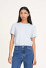 HUFFER KENZIE CROP KNIT TEE - ICE BLUE - WILDROSE