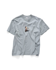 S DOUBLE MAN WITH DOT SS TEE - BLUE GREY - WILDROSE