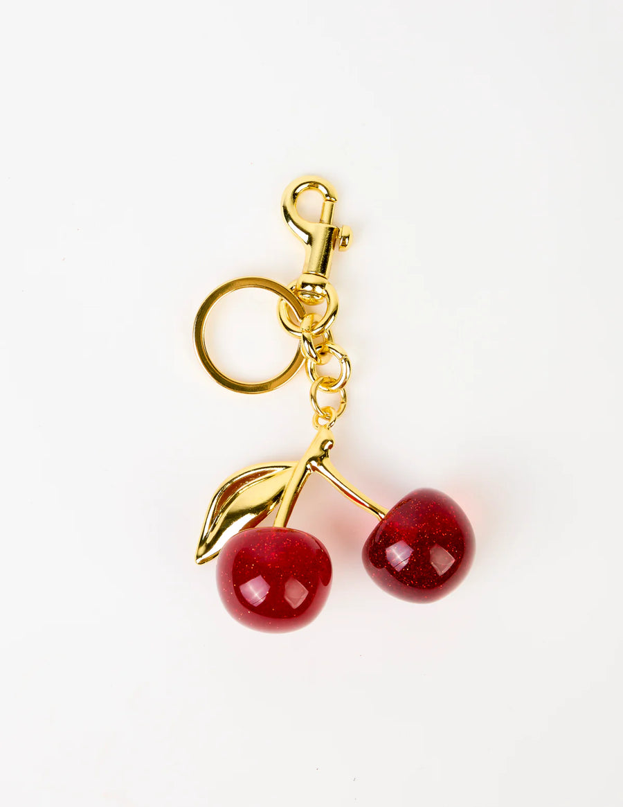 STELLA + GEMMA BAG/KEY CHARM RED CHERRIES - WILDROSE