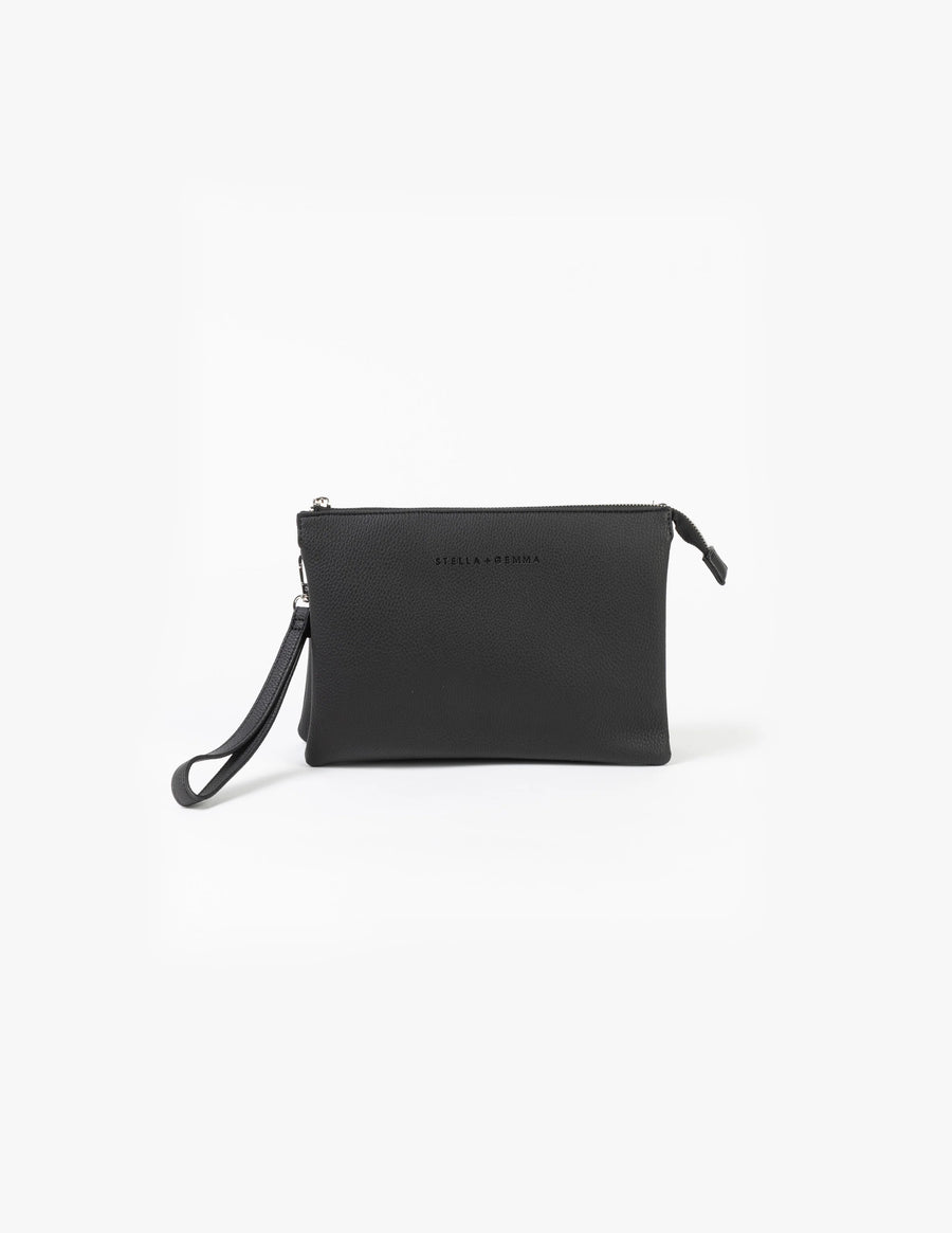 STELLA + GEMMA FRANKIE MULTI POUCH BAG - BLACK - WILDROSE