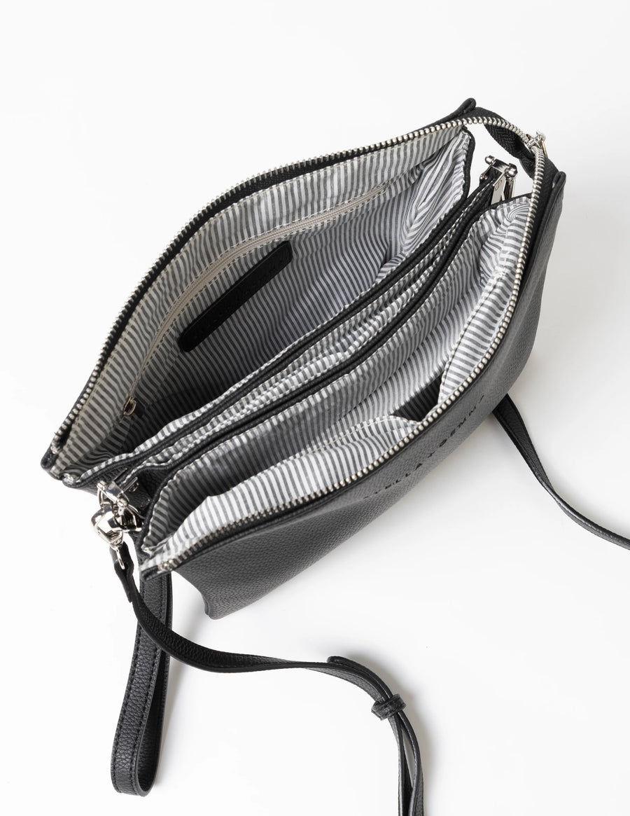 STELLA + GEMMA FRANKIE MULTI POUCH BAG - BLACK - WILDROSE