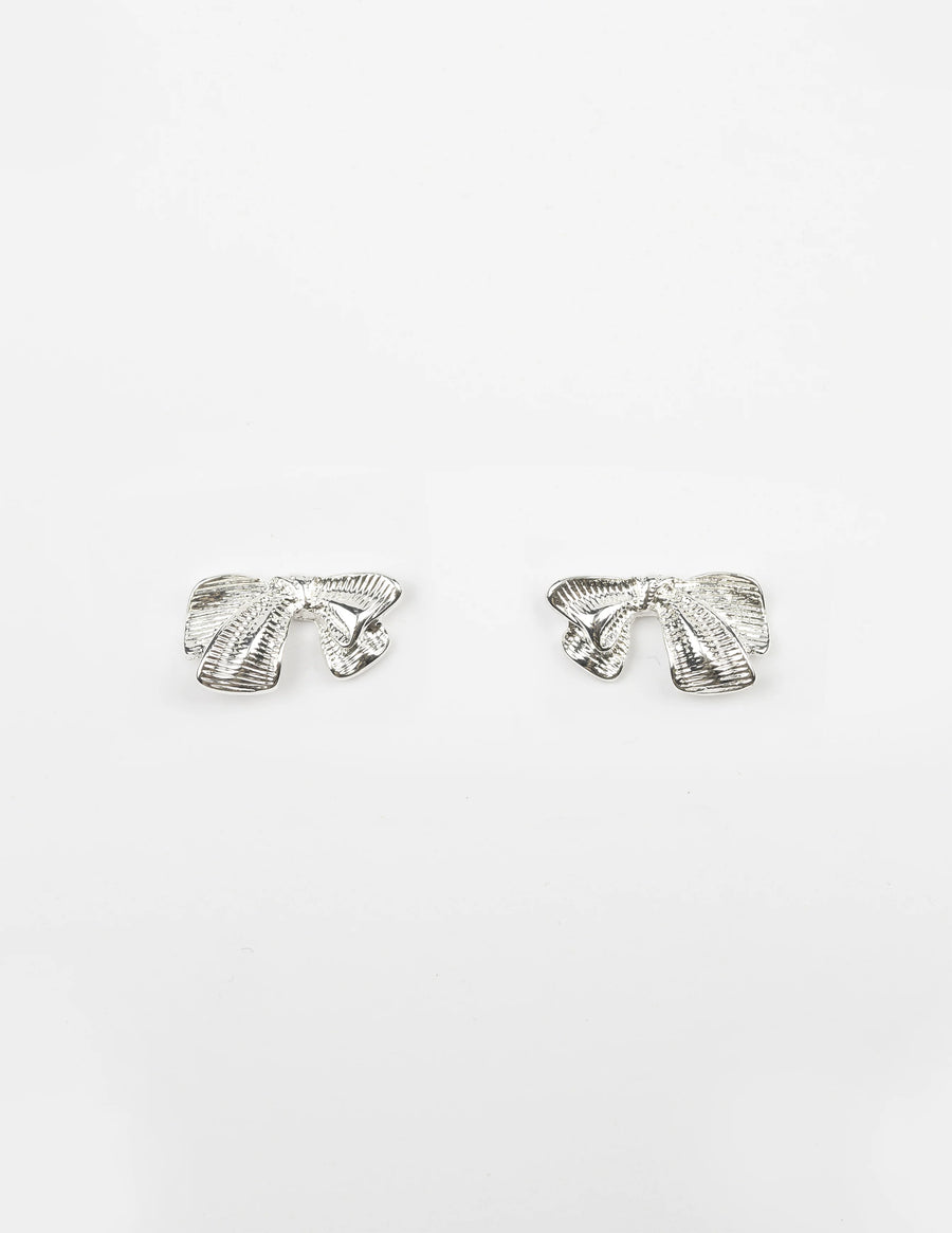STELLA + GEMMA EARRING - SILVER BOWTIFUL - WILDROSE