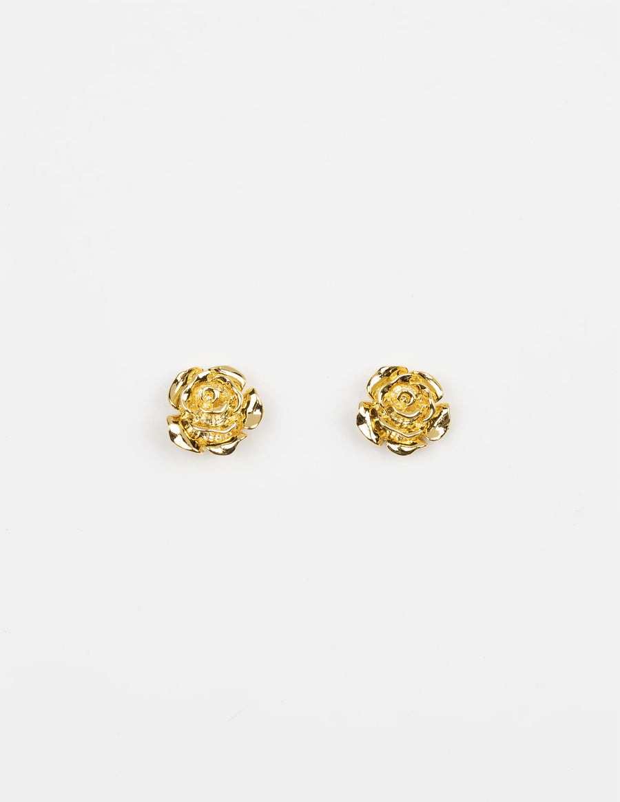 STELLA + GEMMA EARRING GOLD FLOWER STUD - WILDROSE