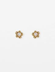 STELLA + GEMMA EARRING GOLD PEARL DAISY - WILDROSE