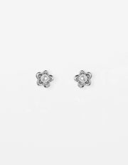 STELLA + GEMMA EARRING SILVER PEARL DAISY - WILDROSE