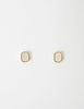 STELLA + GEMMA EARRING GOLD MOTHER OF PEARL CUBE - WILDROSE