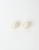 STELLA + GEMMA EARRING GOLD MOTHER OF PEARL DOME - WILDROSE