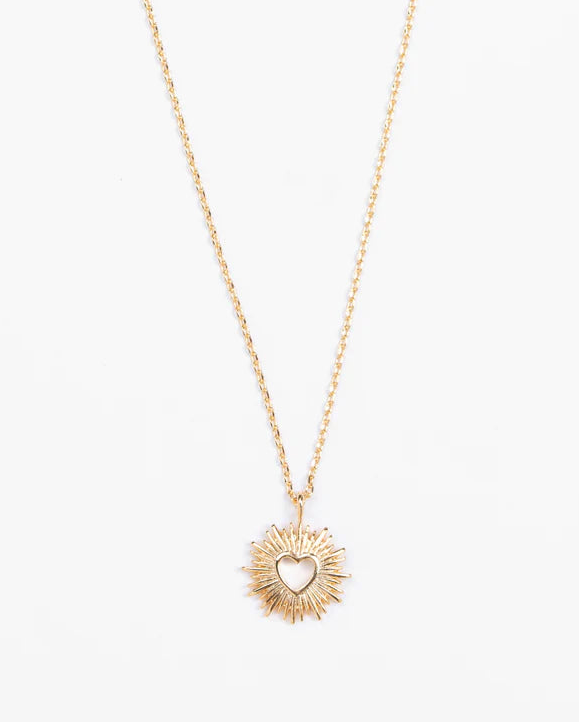 STELLA + GEMMA NECKLACE GOLD HEART SUNSHINE - WILDROSE