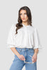 SEEKING LOLA CELIA TOP - WHITE LINES - WILDROSE