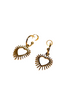 PENNY FOGGO SPIKY HEART HALF HOOPS - WILDROSE