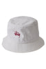 STUSSY GRAFFITI CORD BUCKET HAT - WHITE/MAROON - WILDROSE
