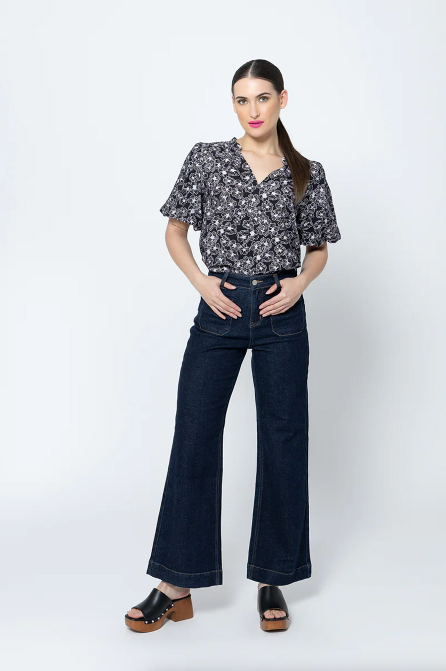 SEEKING LOLA TREASURE TOP - PETAL SKETCH - WILDROSE