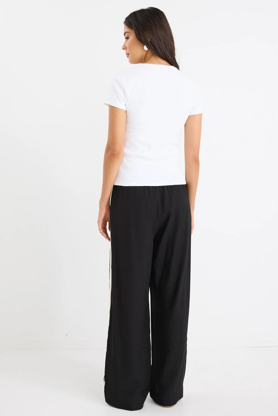STORIES BE TOLD TOWNIE WIDE LEG PANT - BLACK - WILDROSE