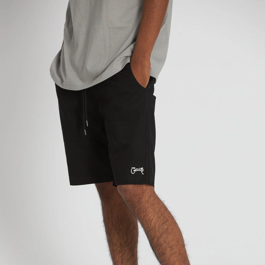 CRATE SCRIPTED STAMP WALK SHORTS - BLACK - WILDROSE