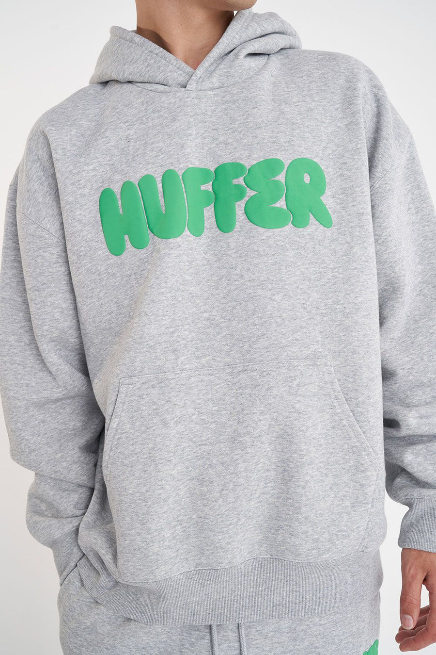 HUFFER MENS ARCADE HOOD/JUICY - GREY MARLE - WILDROSE