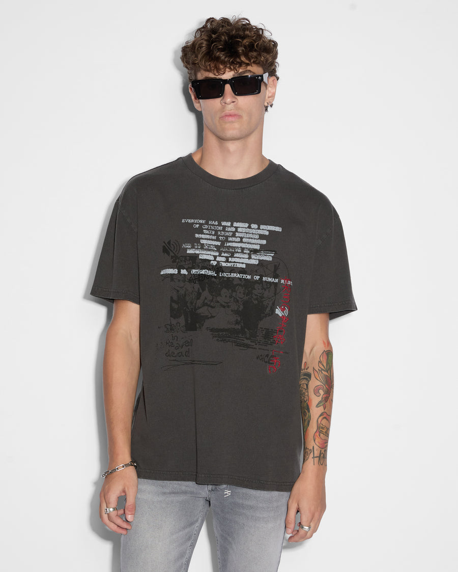 KSUBI SILENCED BIGGIE SS TEE - FADED BLACK - WILDROSE