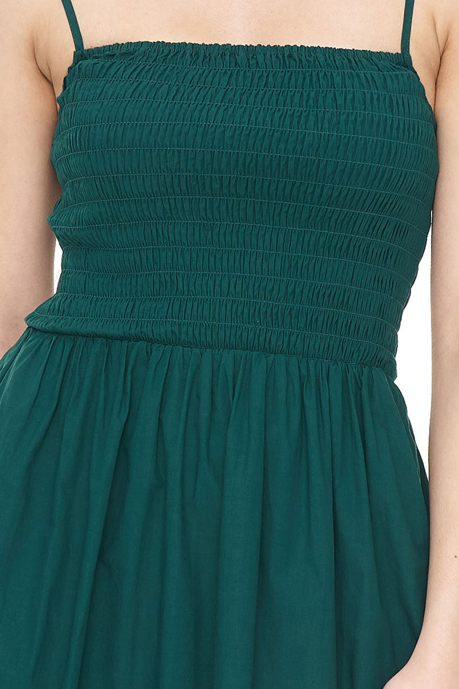 HUFFER CRUISE LOU MIDI DRESS - JEWEL GREEN - WILDROSE