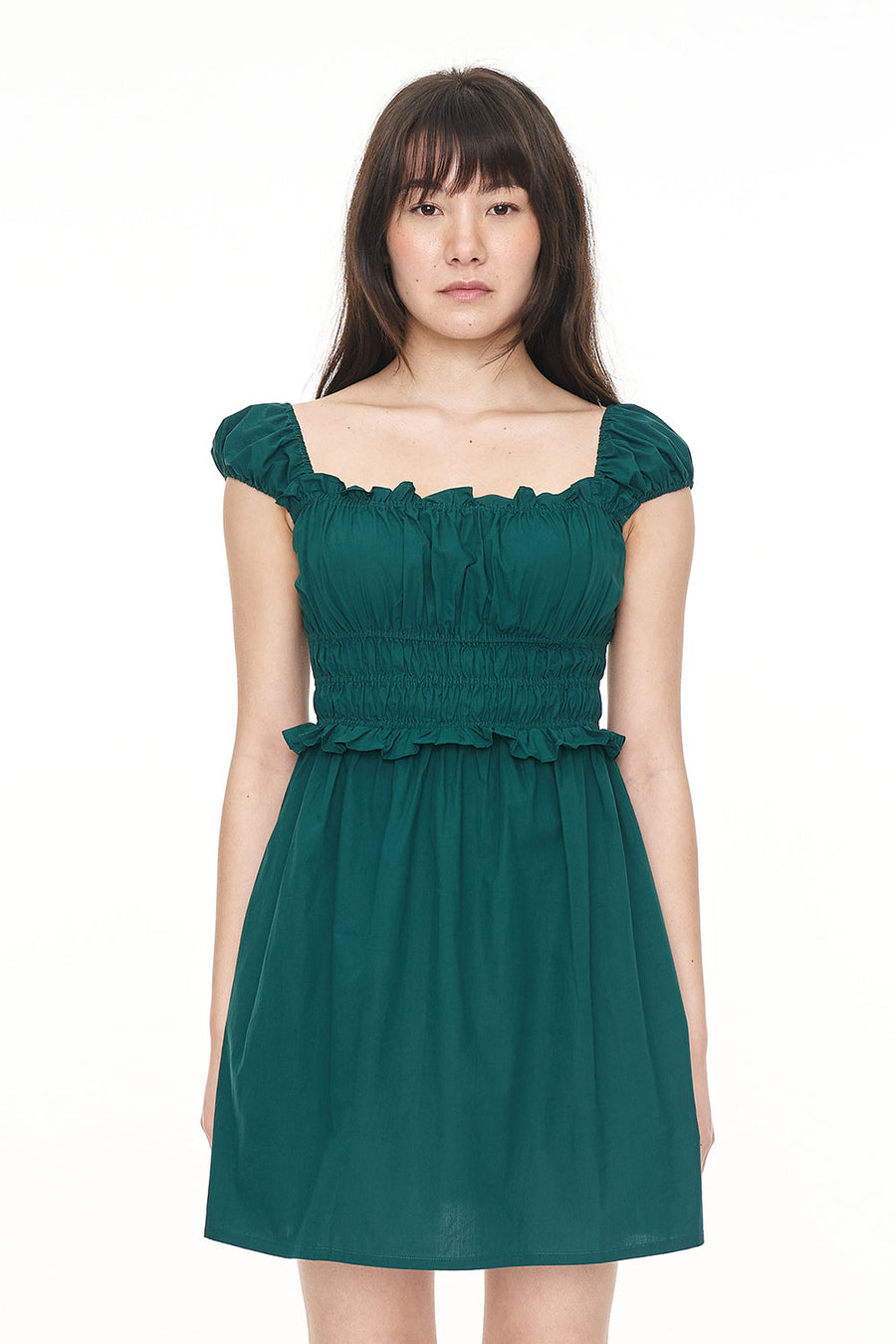 HUFFER CRUISE ISLA MINI DRESS - JEWEL GREEN - WILDROSE