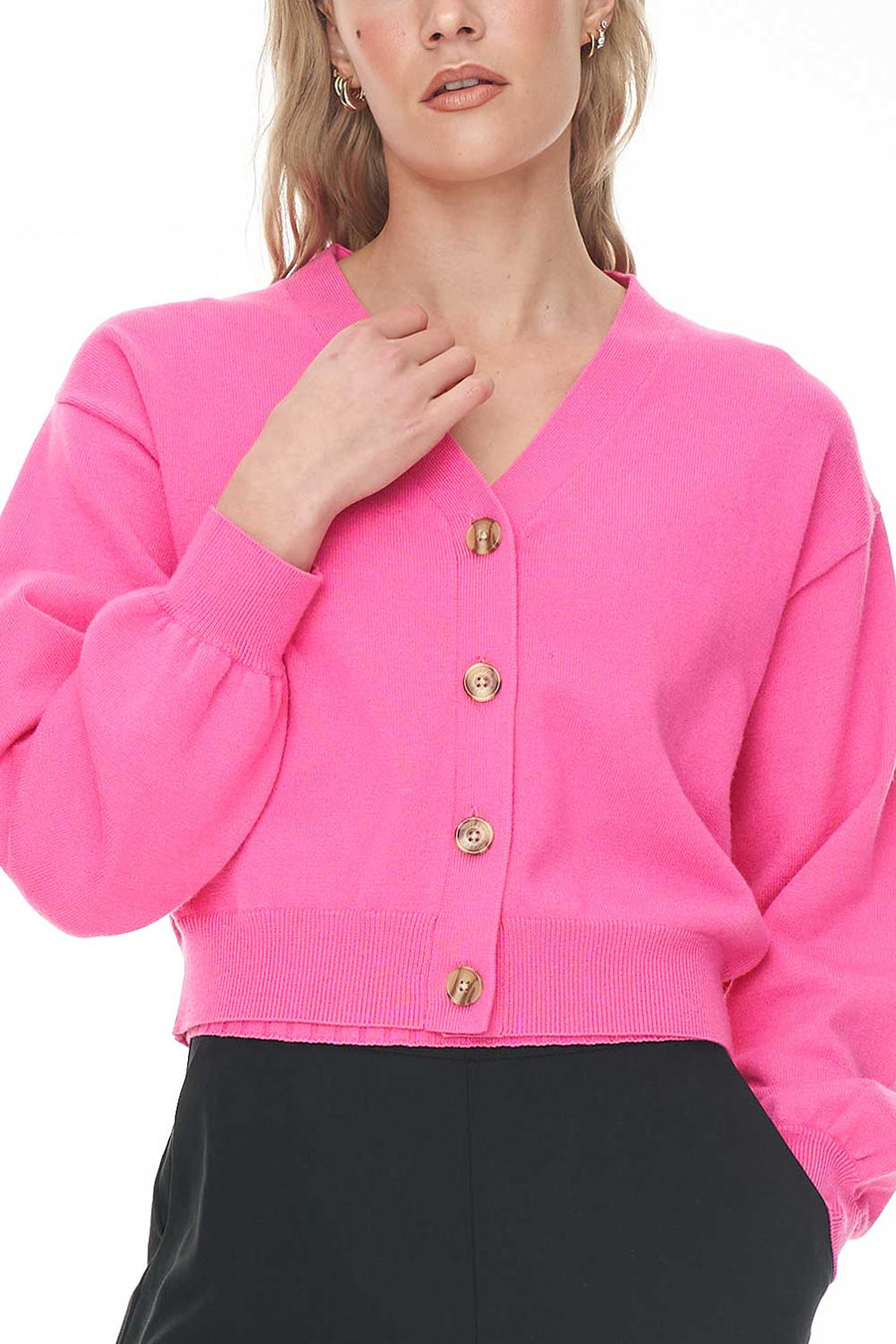 HUFFER BIBI KNIT CARDIGAN - BLOSSOM - WILDROSE