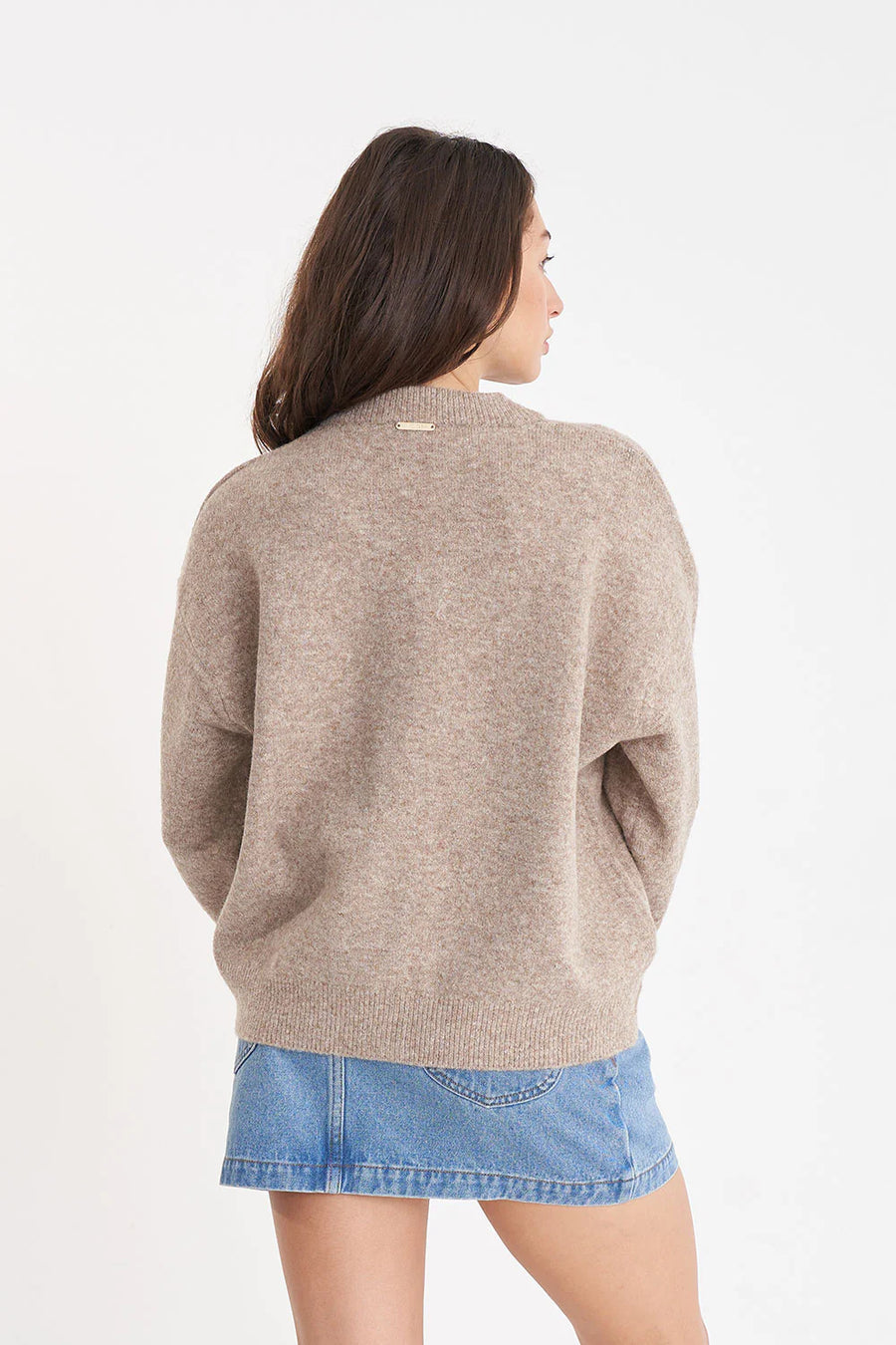 HUFFER KENDALL CARDIGAN - OAT MARLE - WILDROSE