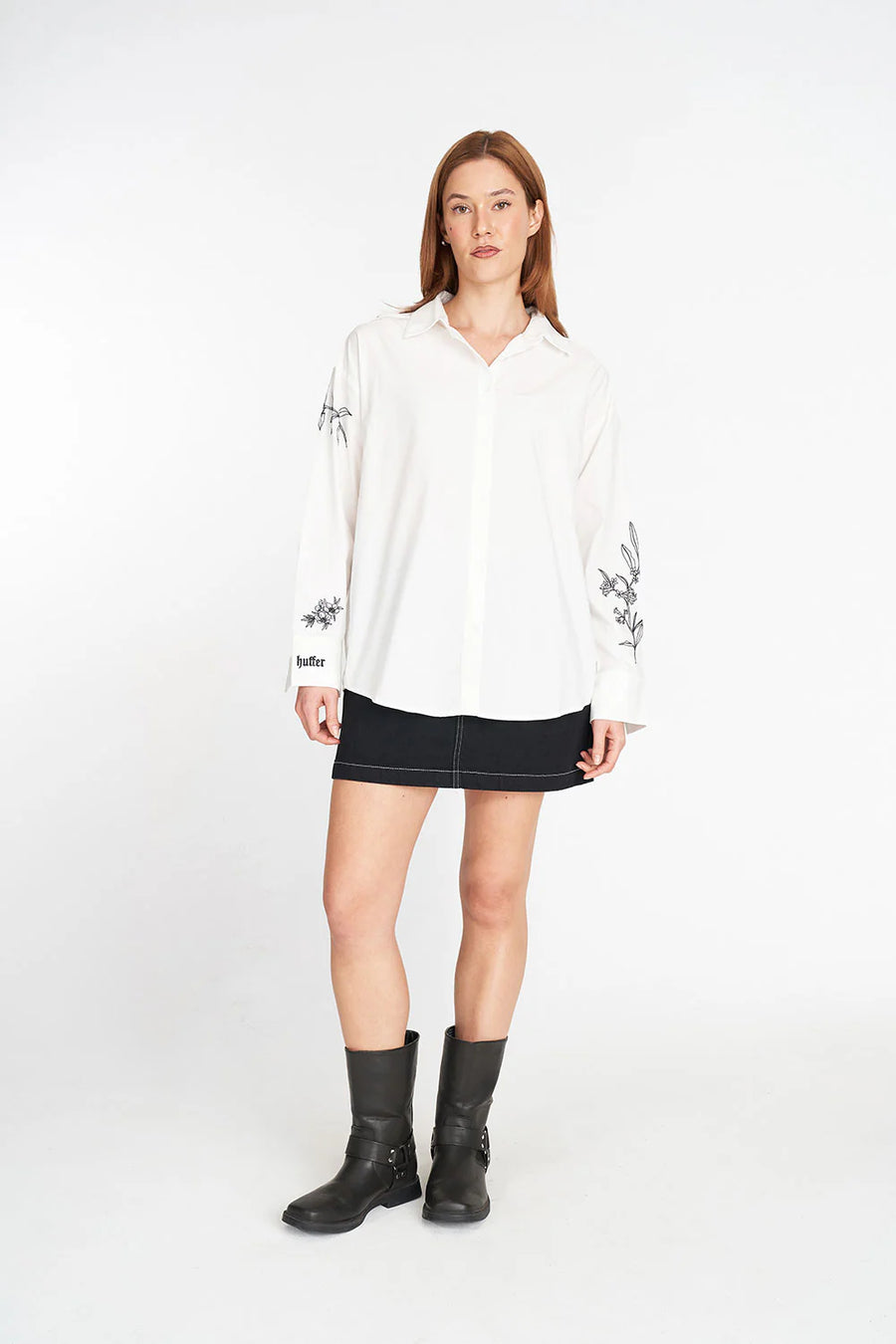 HUFFER INKED DAY SHIRT - CHALK - WILDROSE