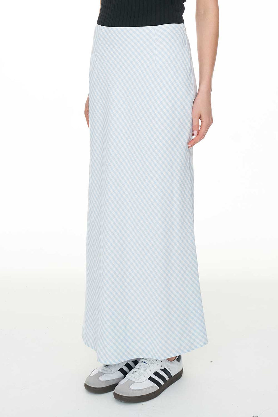 HUFFER CELINE LILA MIDI SKIRT - BLUE/WHITE - WILDROSE