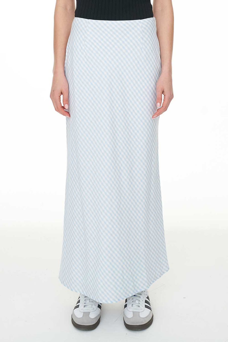 HUFFER CELINE LILA MIDI SKIRT - BLUE/WHITE - WILDROSE