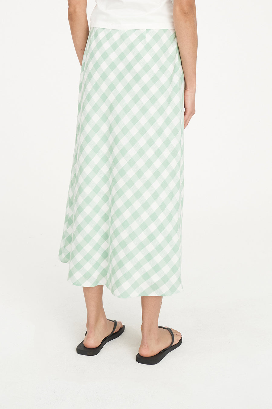 HUFFER CELINE LILA MIDI SKIRT - MATCHA/CHALK - WILDROSE