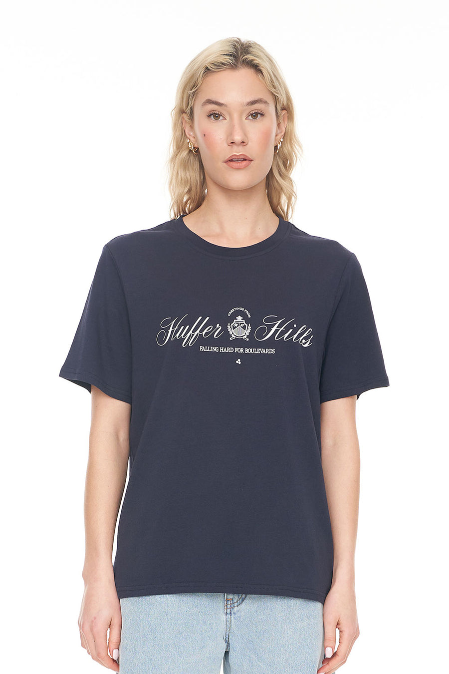 HUFFER CLASSIC TEE 170/BOULEVARD - NAVY - WILDROSE