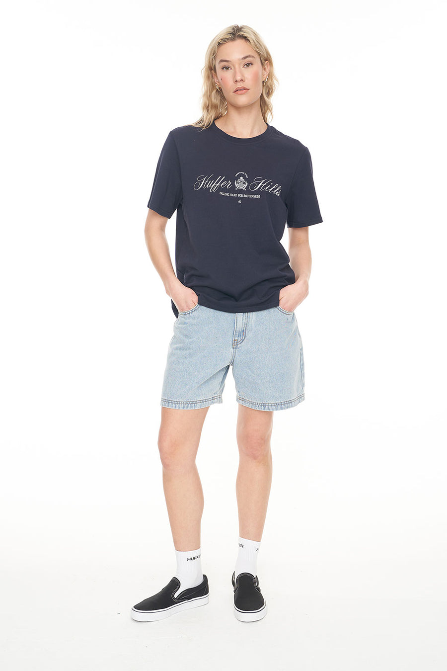 HUFFER CLASSIC TEE 170/BOULEVARD - NAVY - WILDROSE