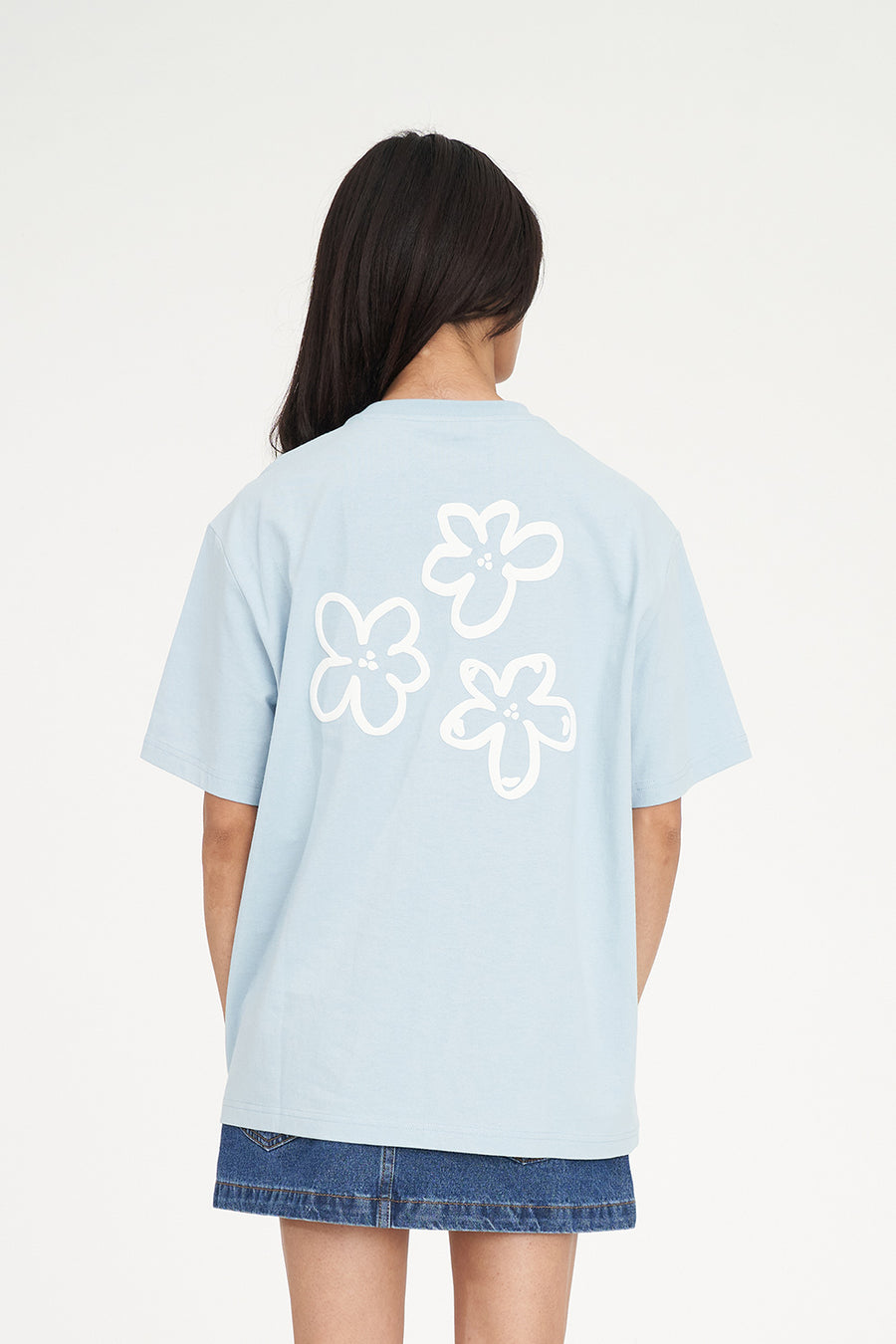 HUFFER RELAX TEE 220/DAISY - Y2K BLUE - WILDROSE