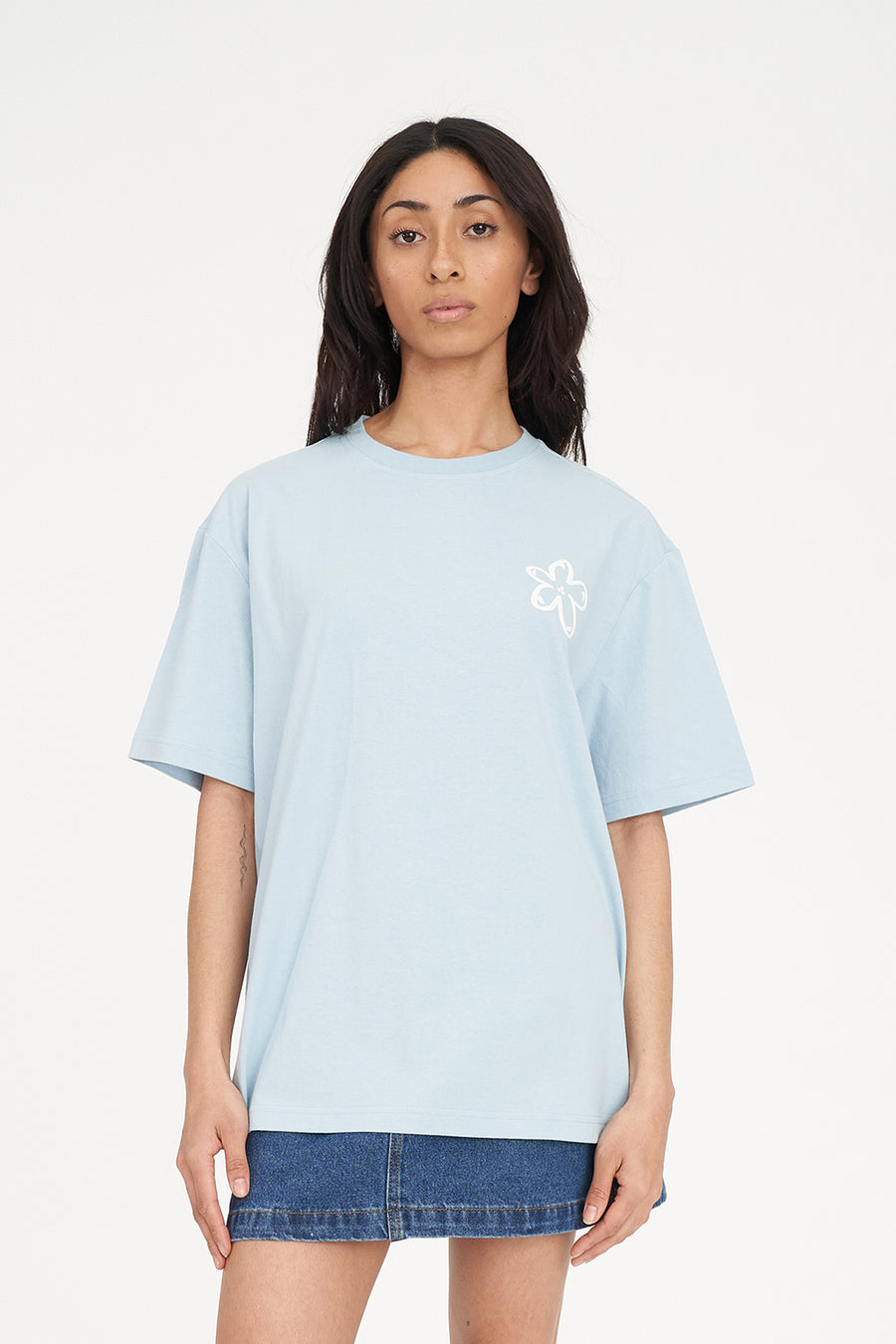 HUFFER RELAX TEE 220/DAISY - Y2K BLUE - WILDROSE