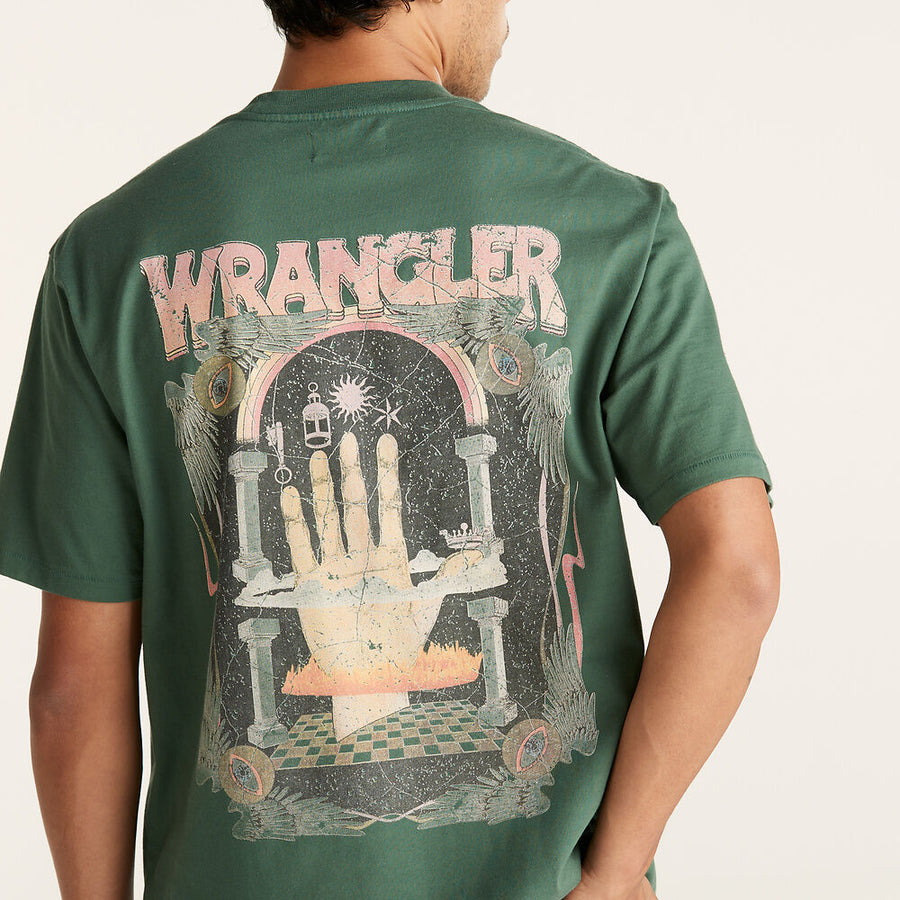 WRANGLER ALCHEMY SLACKER TEE - DARK IVY - WILDROSE