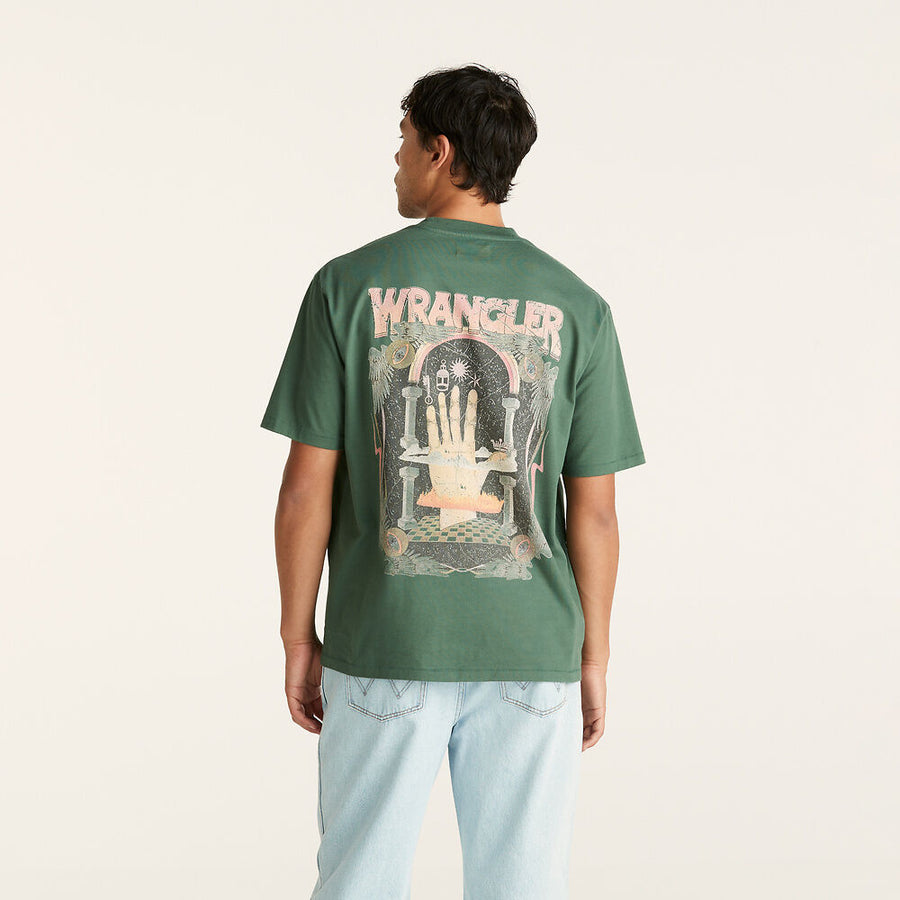 WRANGLER ALCHEMY SLACKER TEE - DARK IVY - WILDROSE