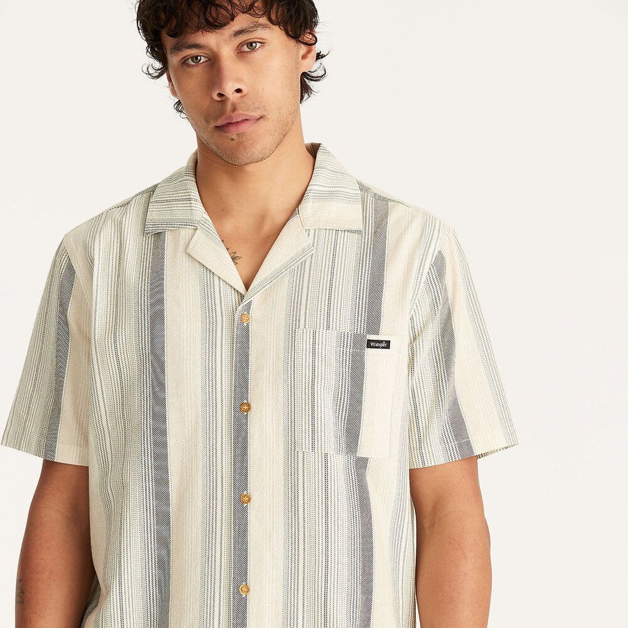 WRANGLER RESORT SHIRT - GHOST STRIPE - WILDROSE