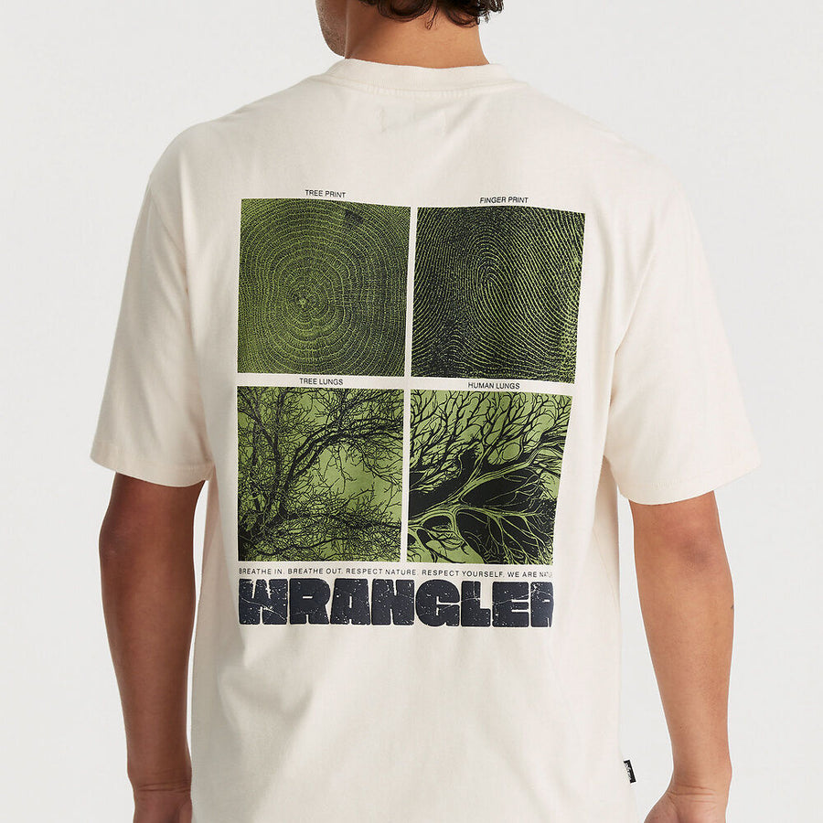 WRANGLER  WE ARE NATURE SLACKER TEE - WILDROSE