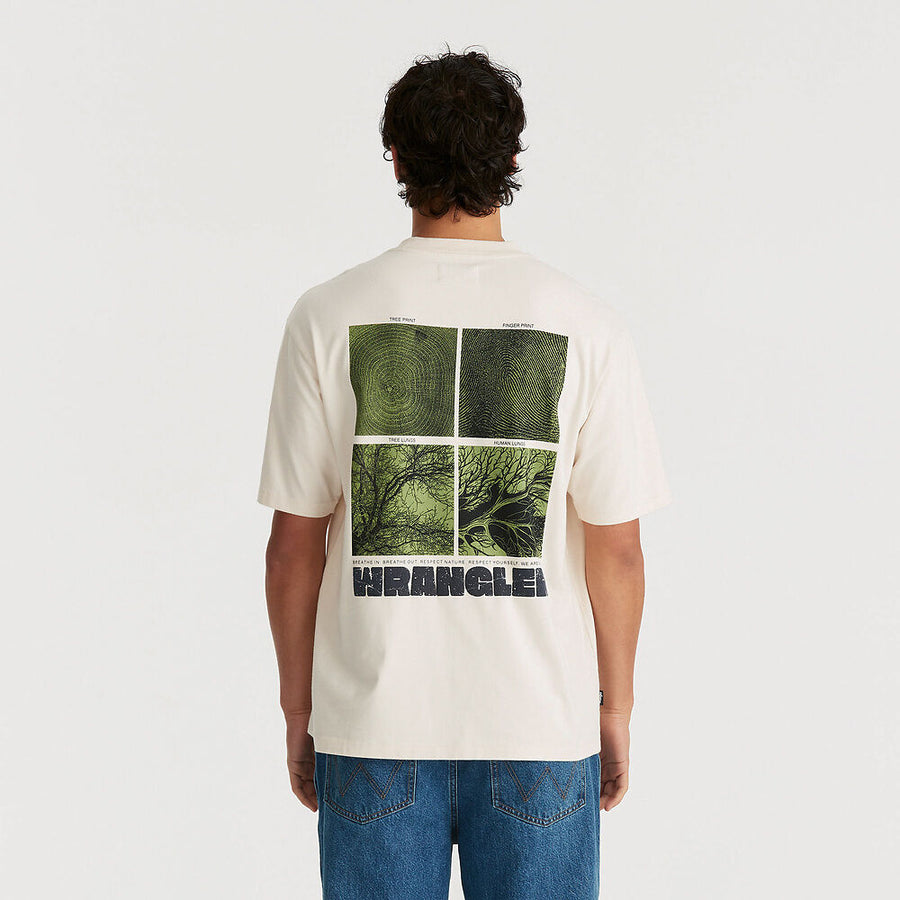 WRANGLER  WE ARE NATURE SLACKER TEE - WILDROSE