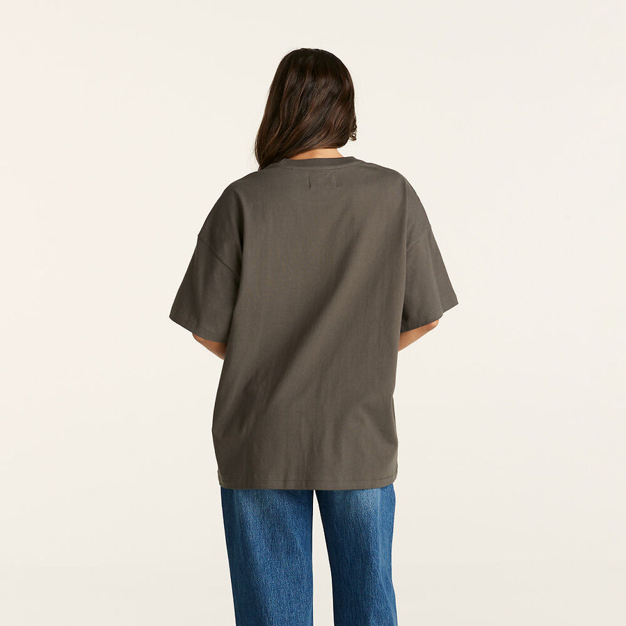 WRANGLER DRAGONFLY BOXY SLOUCH T SHIRT - SLATE - WILDROSE