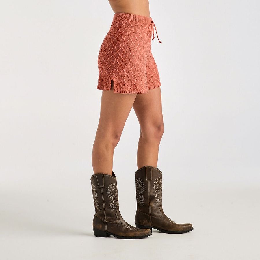 WRANGLER SCALLOP KNIT SHORTY - EARTH - WILDROSE