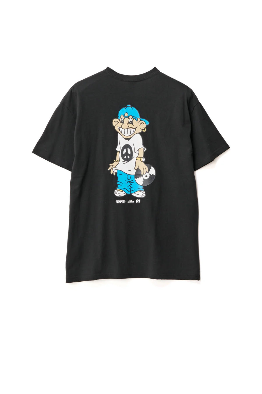 XLARGE PEACE MAN SS TEE - BLACK - WILDROSE